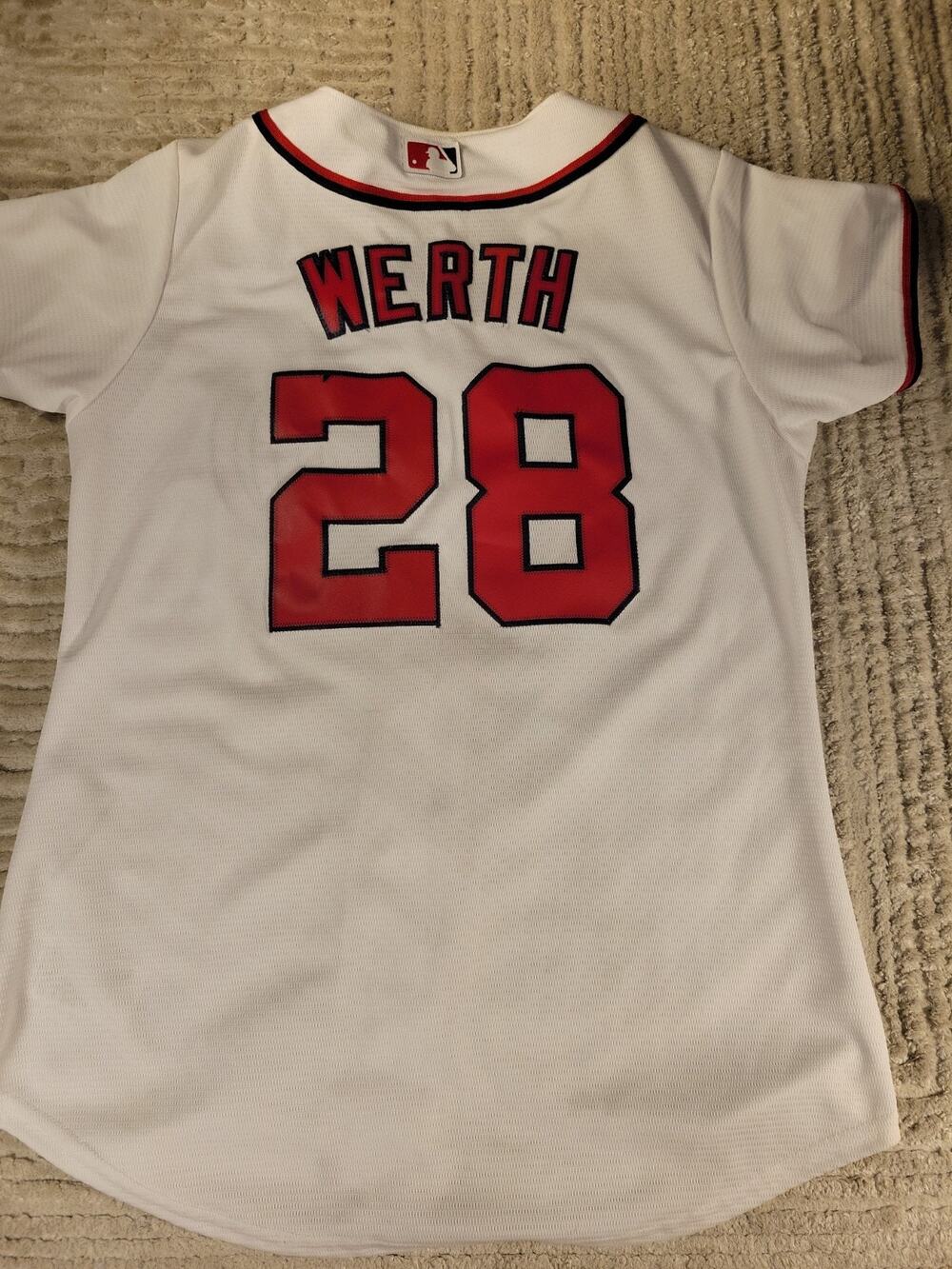 Majestic Jason Werth Washington Jersey Baseball MLB Womens Medium Ladies Top